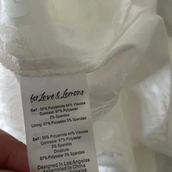 For love & Lemons white brocade satin open slits halter maxi dress - Picture 8 of 8